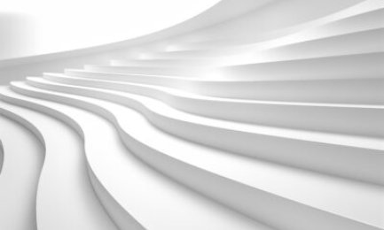 White wavy stairs